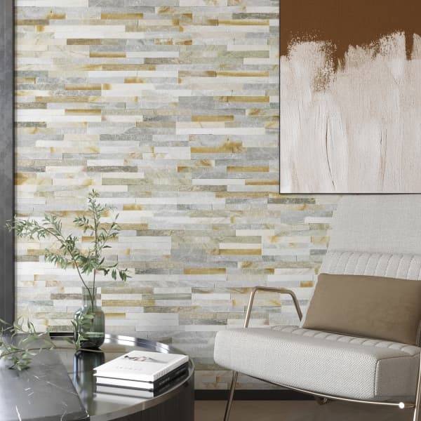 Oyster Riven Slate Cladding